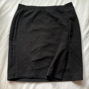 Black pretty little thing slit skirt